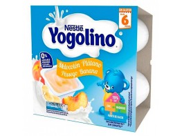 Imagen del producto Nestlé Yogolino melocotón y platano sin azucar 4 x 100g