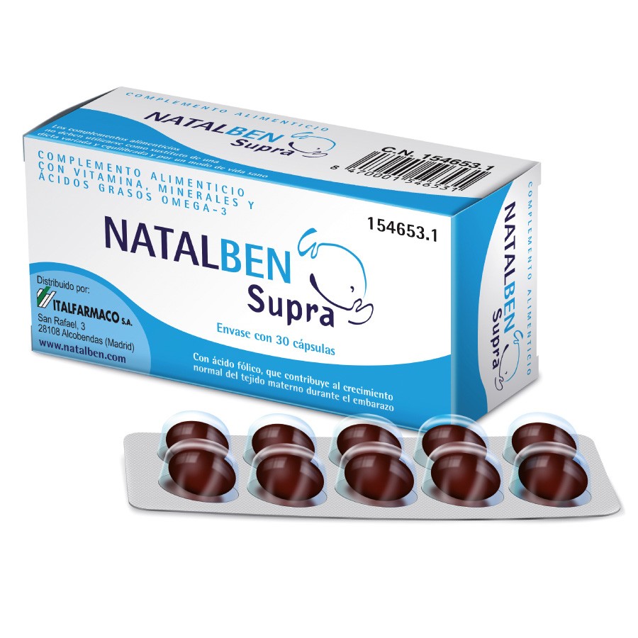 Natalben supra 30 cápsulas